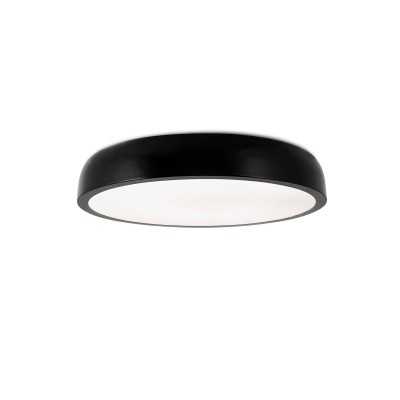 Deckenleuchte aus Aluminium mit integrierter LED, schwarz glaenzend, ALMONT