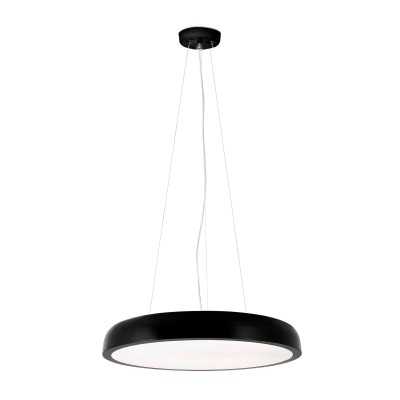 Deckenleuchte aus Aluminium mit integrierter LED, schwarz glaenzend, ODEILLO