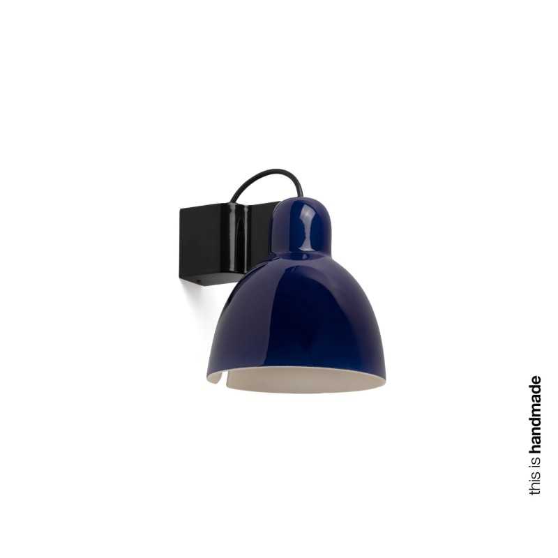 Wandleuchte aus Aluminium E27, schwarz glaenzend, BOUERE