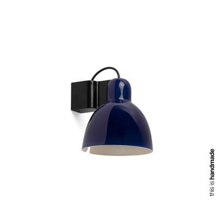 Wandleuchte aus Aluminium E27, schwarz glaenzend, BOUERE
