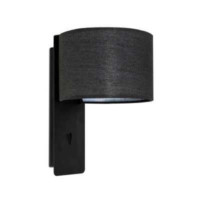 Wandleuchte aus Stahl E27, mattschwarz, ESCHES