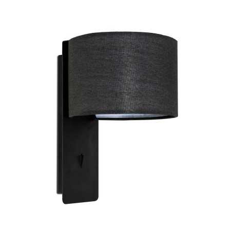 Wandleuchte aus Stahl E27, mattschwarz, ESCHES
