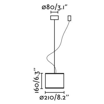 Deckenleuchte aus Stahl E27, mattschwarz, OUCQUES