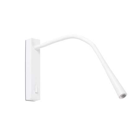 Wandleuchte aus Stahl mit integrierter LED, mattweiss, MAUZAC