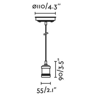 Deckenleuchte aus Stahl E27, schwarz, AUMAGNE
