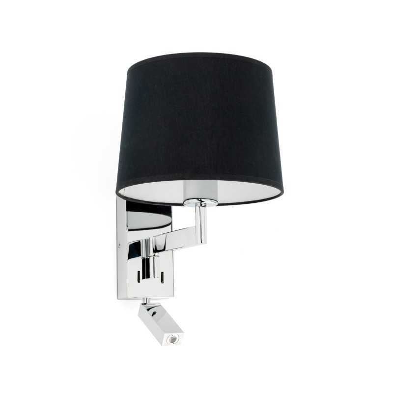 Wandleuchte aus Stahl E27, chrom glaenzend, CANTOUL