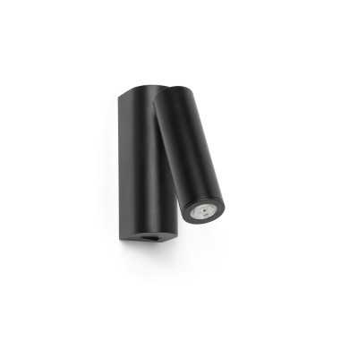 Wandleuchte aus Stahl mit integrierter LED, schwarz, BELLOY