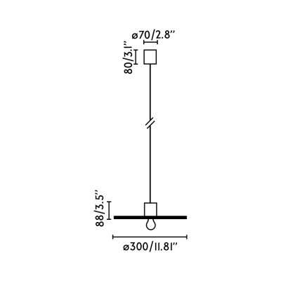 Deckenleuchte aus Aluminium E27, mattschwarz, CHAREL