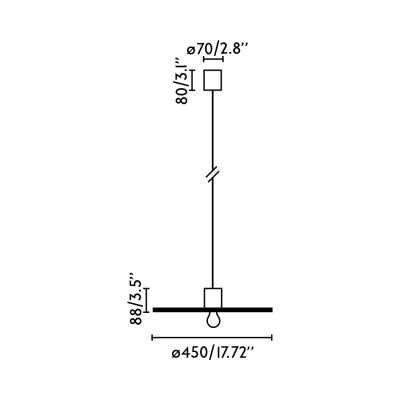 Deckenleuchte aus Aluminium E27, mattschwarz, PLANFOY