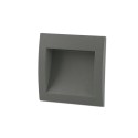 Wandleuchte aus Aluminium mit integrierter LED, grau, DUCLAIR