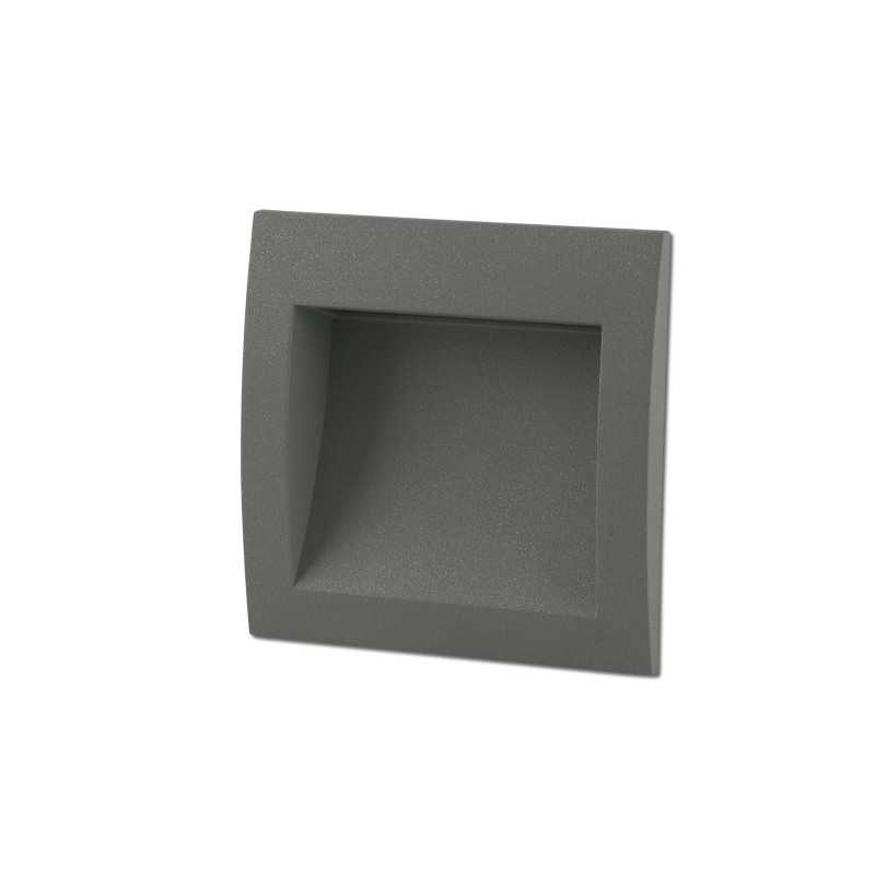 Wandleuchte aus Aluminium mit integrierter LED, grau, DUCLAIR