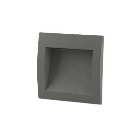 Wandleuchte aus Aluminium mit integrierter LED, grau, DUCLAIR