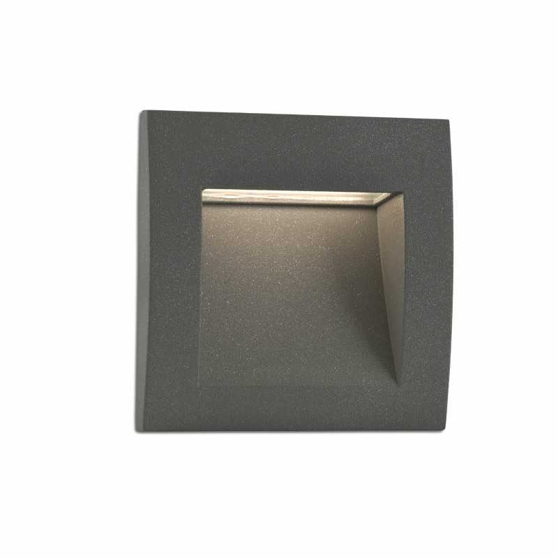 Wandleuchte aus Aluminium mit integrierter LED, grau, CHALUS