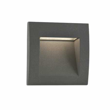 Wandleuchte aus Aluminium mit integrierter LED, grau, CHALUS
