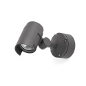 Wandleuchte aus Aluminium mit integrierter LED, grau, BOUCAU