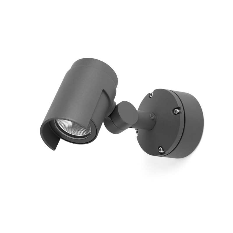 Wandleuchte aus Aluminium mit integrierter LED, grau, BOUCAU