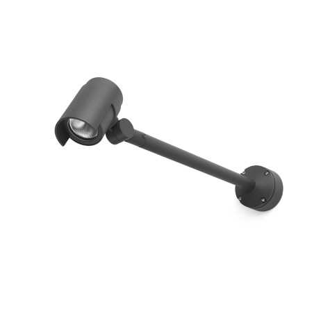 Wandleuchte aus Aluminium mit integrierter LED, grau, LONGROY