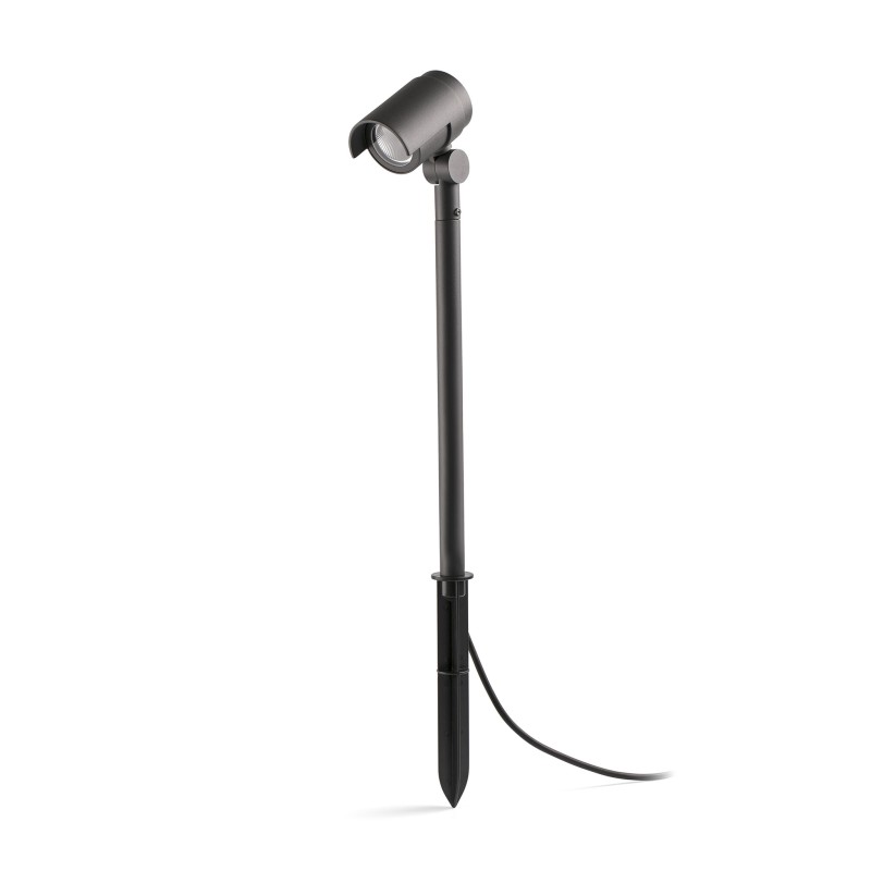 Stehleuchte aus Aluminium mit integrierter LED, grau, LAGNEY