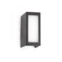 Wandleuchte aus Aluminium mit integrierter LED, grau, CAPVERN