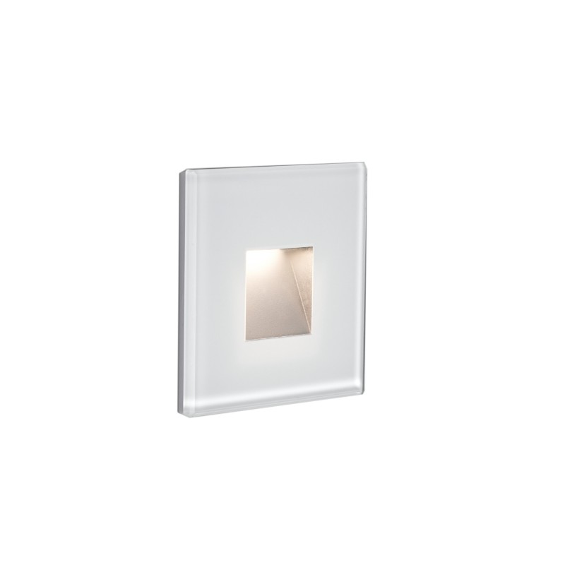 Wandleuchte aus Polycarbonat mit integrierter LED, mattweiss, LE LOU