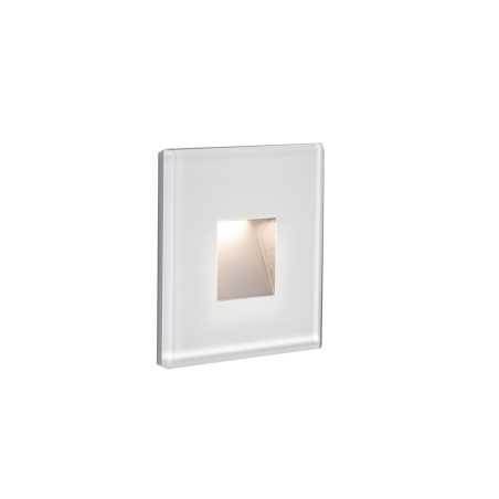 Wandleuchte aus Polycarbonat mit integrierter LED, mattweiss, LE LOU