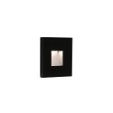 Wandleuchte aus Polycarbonat mit integrierter LED, mattschwarz, LHOMME