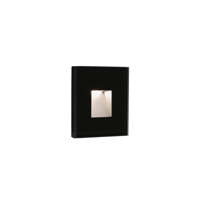Wandleuchte aus Polycarbonat mit integrierter LED, mattschwarz, LHOMME