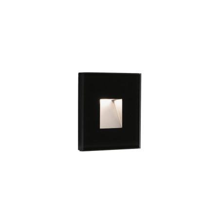 Wandleuchte aus Polycarbonat mit integrierter LED, mattschwarz, LHOMME
