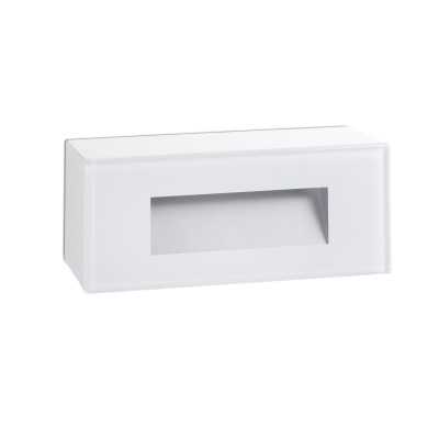 Wandleuchte aus Polycarbonat mit integrierter LED, mattweiss, COMMENY