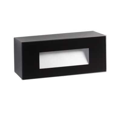 Wandleuchte aus Polycarbonat mit integrierter LED, mattschwarz, CLARET