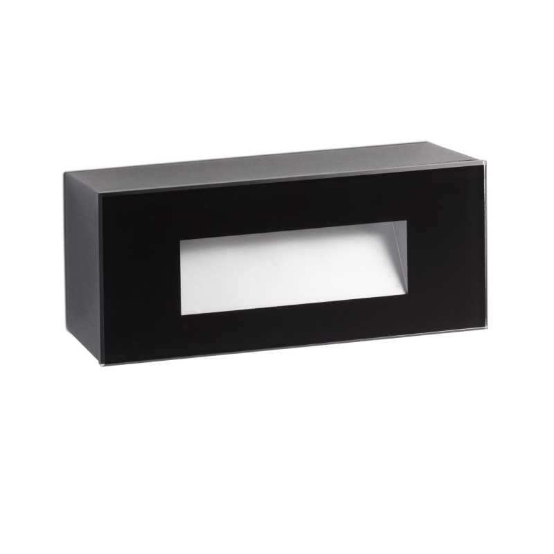 Wandleuchte aus Polycarbonat mit integrierter LED, mattschwarz, CLARET