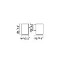 Wandleuchte aus Aluminium mit integrierter LED, grau, LE THIL