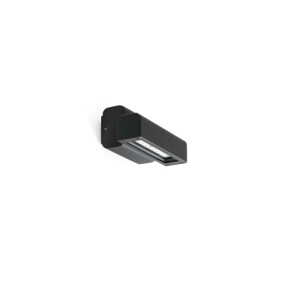Wandleuchte aus Aluminium mit integrierter LED, schwarz, MESVRES