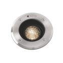 Stehleuchte aus Edelstahl mit integrierter LED, gebuersteter Stahl, MONTAY