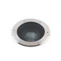 Stehleuchte aus Edelstahl mit integrierter LED, gebuersteter Stahl, ESPINAS