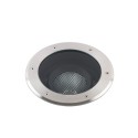 Stehleuchte aus gebuerstetem Edelstahl mit integrierter LED, PITHON