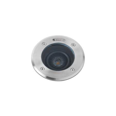 Stehleuchte aus Edelstahl mit integrierter LED, gebuersteter Stahl, VEYNES