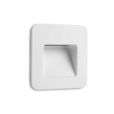 Wandleuchte aus Aluminium mit integrierter LED, mattweiss, URBISE
