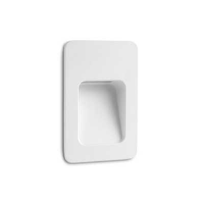 Wandleuchte aus Aluminium mit integrierter LED, mattweiss, MAYMAC
