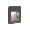 Wandleuchte aus Aluminium mit integrierter LED, grau, AVENAS