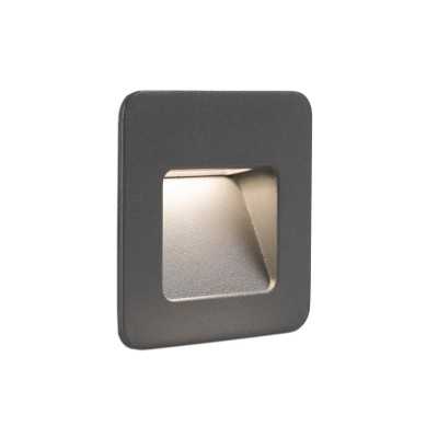 Wandleuchte aus Aluminium mit integrierter LED, grau, AVENAS