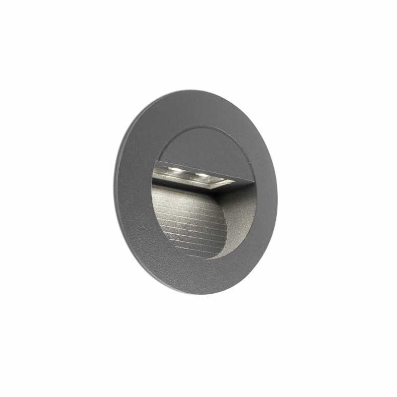 Wandleuchte aus Aluminium mit integrierter LED, grau, CASTRES