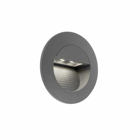 Wandleuchte aus Aluminium mit integrierter LED, grau, CASTRES