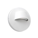 Wandleuchte aus Polycarbonat mit integrierter LED, mattweiss, CUTTURA