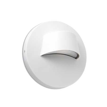Wandleuchte aus Polycarbonat mit integrierter LED, mattweiss, CUTTURA