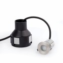 Wandleuchte aus Edelstahl mit integrierter LED, gebuersteter Stahl, NEFFES