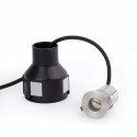 Stehleuchte aus Aluminium mit integrierter LED, gebuersteter Stahl, MAZAYE