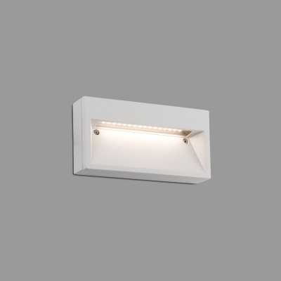 Wandleuchte aus Aluminium mit integrierter LED, mattweiss, TOURNY