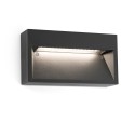 Wandleuchte aus Aluminium mit integrierter LED, grau, TRANGY