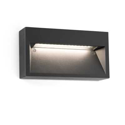 Wandleuchte aus Aluminium mit integrierter LED, grau, TRANGY